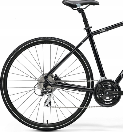 Хибриден велосипед Merida Crossway 20D 2022, тркала 28", хидраулични диск-сопирачки, црн