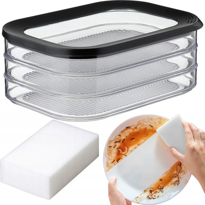 Enë për sallam Mepal, plastike, me kapak hermetik, transparente