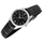Ore dore Casio LTP-V005L-1BUDF, analoge, për femra, rrip lëkure, e zezë