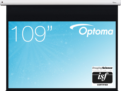 Ekran projektori Optoma DE-1109EGA, motorizuar, pëlhurë matte, i bardhë