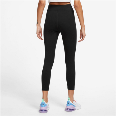 Leggins Nike Sportswear Classics për goca, bel i lartë, 7/8, të zeza