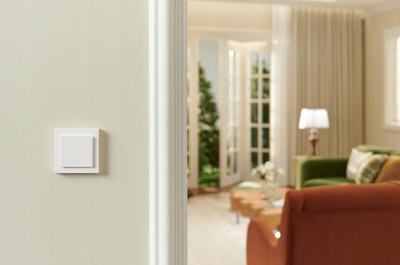 Çelës i mençur dritash Aqara Light Switch H2 EU, 2 butona, Matter over Thread Zigbee, i bardhë