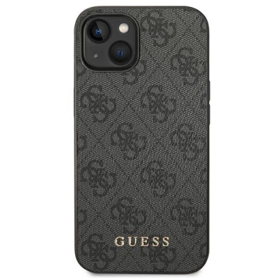 Mbulesë telefoni Guess 4G Logo për iPhone 14 Plus 6.7", plastike, gri e errët