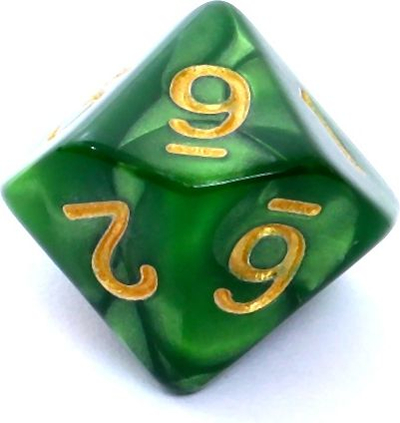 Set zare Rebel RPG Pearl, 7 copë, efekt perlë, jeshile