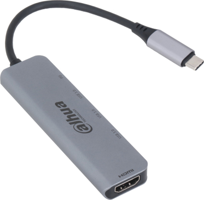 Adapter USB C Dahua Technology TC35, HDMI 4K, 3x USB 3.0, gri