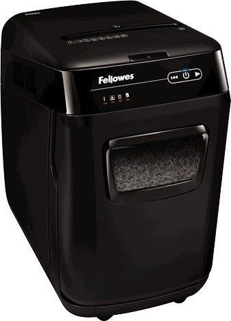 Grirëse letrash Fellowes AutoMax 200M, prerje të kryqëzuar 2 x 14mm, nivel sigurie DIN P-5, e zezë