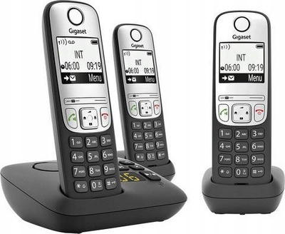 Telefon pa tel Gigaset A690A, analog DECT, me shfaqje numri, i zi