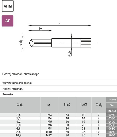 Stërvitëse karbidi Fanar WDG, diametër 3.3mm, VHM AlTiN