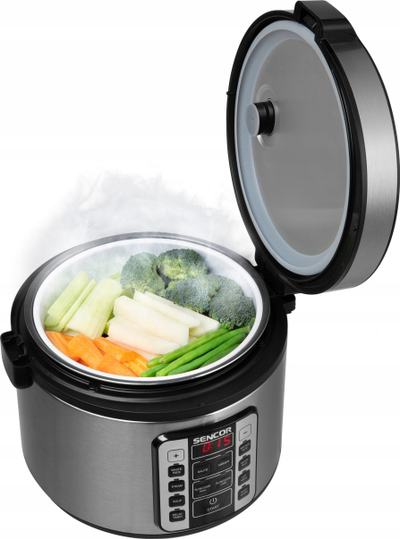 Tenxhere orizi Sencor SRM 3151BK, 2.8L, 1000W, inox, e zezë