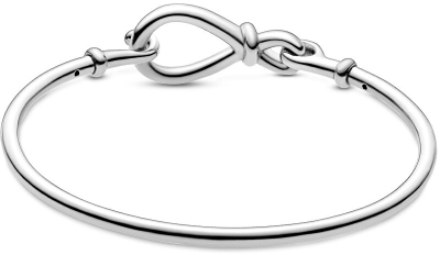 Byzylyk për femra Pandora Infinity Knot Bangle, i argjendtë