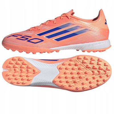 Çizme futbolli adidas F50 League TF JH7723 për tapet sintetik, të kuqe
