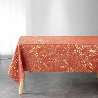 Mbulese tavoline Douceur d’Intérieur Rustic, 150x300 cm, poliestër, terrakote me motive ari