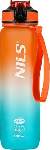 Shishe uji Nils Camp NCD68, 1L, tritan pa BPA, portokalli blu