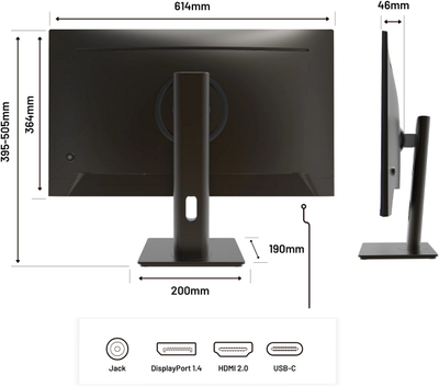 Monitor JN-IPS27FHDR-C65W-HSP, 27", Full HD, 100 Hz