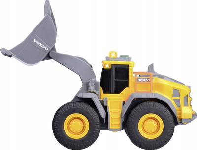 Lodër ekskavator Dickie Toys Volvo Wheel Loader, 23cm, dritë dhe zë, shumëngjyrëshe