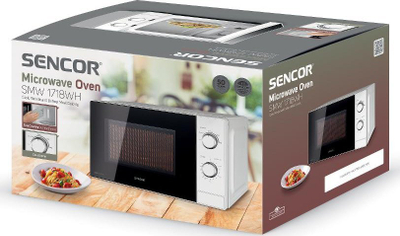 Furrë me mikrovalë Sencor SMW 1718WH, 20L, 5 nivele fuqie, e bardhë