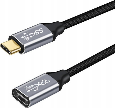 Kabllo USB C Microconnect USB3.2CC2EX, USB4 Gen 2x2, 2m, e zezë