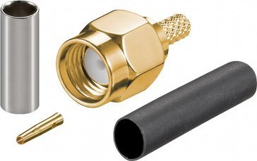 Konektor antene Wentronic Goobay 51695, SMA mashkull, për kabllo RG-174 RG-316