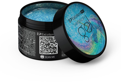 Xhel ndërtues për thonj Neonail Unicorn Ice, 15g, me shkëlqim, blu shumëngjyrësh