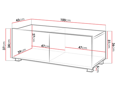 Komodë për TV Bralani 100 BR03 (100 x 37 x 43)