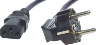 Kabllo rryme M-CAB CEE 7/7 në IEC C13, 1 m, 10 A, i zi