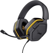 Kufje gaming Trust 25784, me kabllo, mbi vesh, të zeza me të verdha