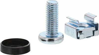 Set vida e dado kafaz InLine 01950B, M6, për rafte serveri, metalik