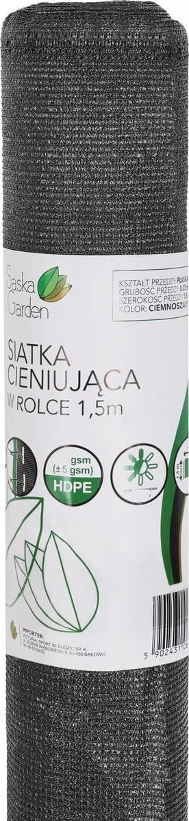 Rrjetë hijëzuese Saska Garden Shading Net 90, 1.5 x 50 m, mbrojtje UV, gri