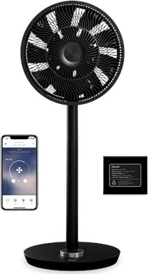 Ventilator me këmbë Duux Whisper Flex Smart DXCF12, diametër 34 cm, me bateri, i zi