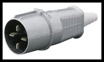 Polam Nakło Приклучок, 32 A, 3P+Z, IP44, 500 V, Метал, Црн