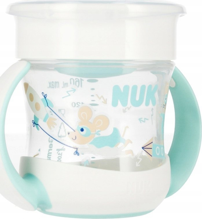 Gotë për bebe NUK Mini Magic Cup, 160 ml, 6m+, ngjyrë turquoise