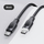Kabllo USB Usams Lithe Series, USB C me USB C, 1.2 m, 100W, e zezë