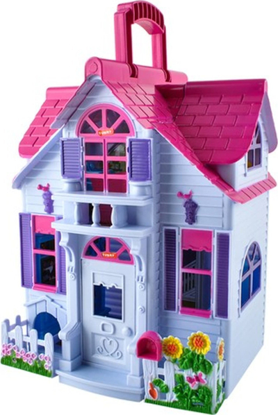 Shtëpi lodër palosëse Dollhouse 22612, për fëmijë, shumëngjyrëshe