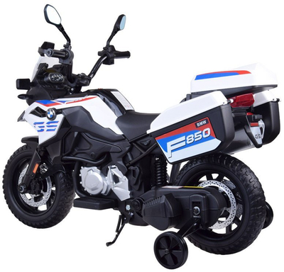 Motor elektrik për fëmijë BMW F850 GS PA0324, me bateri, i bardhë