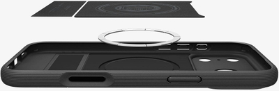 Kutie mbrojtëse Spigen Parallax S MagSafe për iPhone 17 Pro, TPU, me magnet, e zezë matte
