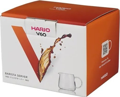 Кана за кафе Hario V60 Barista Server, 360 ml, проѕирно стакло