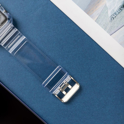 Rrip silikoni me kasë Hurtel Strap Light Set për Apple Watch 40mm, i verdhë