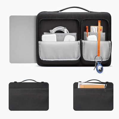 Çantë laptopi Tech-Protect Defender Bag, 13-14", me shpatull, e zezë
