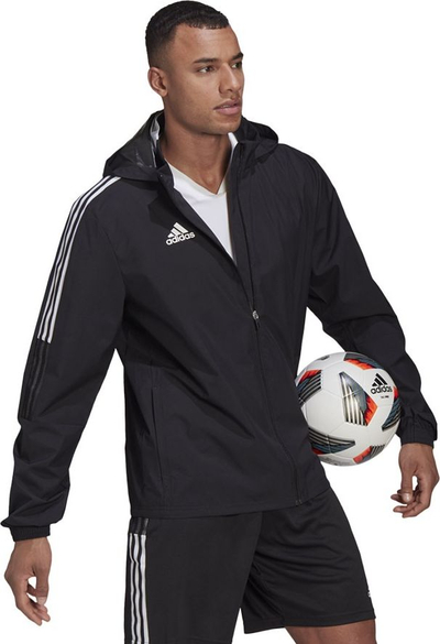 Xhaketë sportive adidas Tiro 21 Allweather GH4466 me kapuç për burra, e zezë