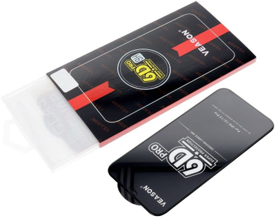 Xham mbrojtës Veason Pro Glass 6D për Samsung Galaxy S25 Edge, 0.3mm, i zi