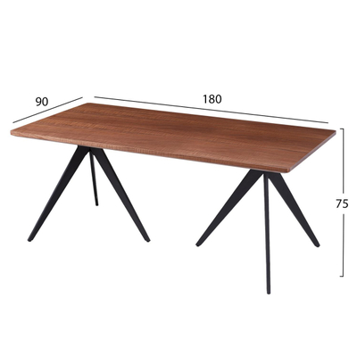Tavolinë ngrënieje Grippen 180x90x75Hcm (HM9451.02), zezë