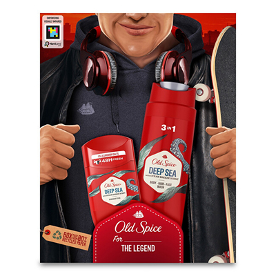 Set për trup Old Spice Deep Sea kOL249 Xhel dushi 250 ml + Deodorant 50 ml