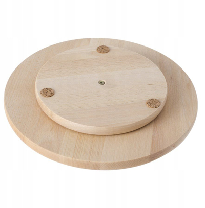 Вртлива даска за пица Wooden Kitchen, 35 cm, природно дрво, кафеава