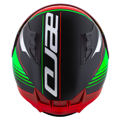 Helmetë moto Cassida Aero DROM, integrale, vizor dielli, e zezë pearl e kuqe jeshile e bardhë