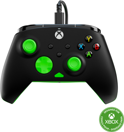 Контролер за игра Turtle Beach Rematch Core, со кабел, за Xbox Series X S и PC, црн и зелен