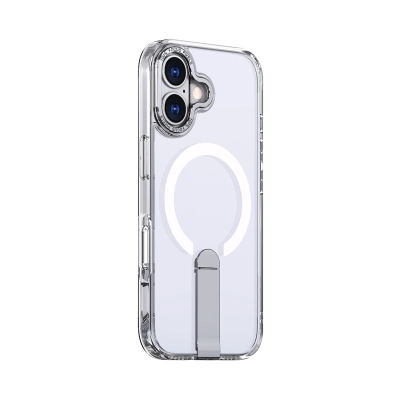 Mbrojtëse telefoni Hurtel Hybrid Armor X për iPhone 17, me MagSafe, me këmbëz, transparente