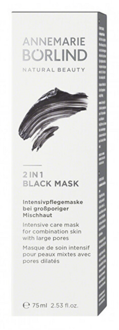 Maskë e zezë për fytyrën ANNEMARIE BORLIND 2 in 1, 75 ml