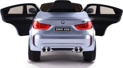 Makina elektrike për kalamaj Lean Cars BMW X6, me bateri, telekomandë 2.4G, argjendtë me shkëlqim