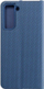 Këllëf telefoni Luna Book Carbon për Samsung S21, me magnet, bëhet stend, blu