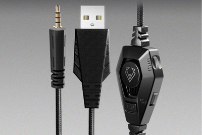 Kufje gaming Vertux Havana, over ear, 3.5mm USB RGB, të zeza
